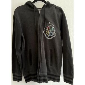 The Wizarding World Of Harry Potter Men Hoodie Sweater Medium Gray Logo Pockets